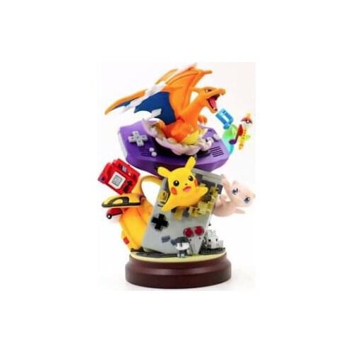 Pokemon Pikachu Gyarados Charmander GBA Game machine Mew Action Figure GK Model Decoration Toys with box