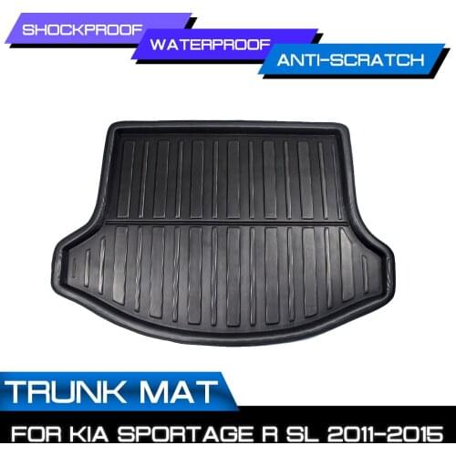Cargo Liner Boot Tray Rear Trunk Cover Matt Floor Carpet Mat Kick Pad Mud For KIA Sportage R SL 2011-2015 Anti Dust Non-slip
