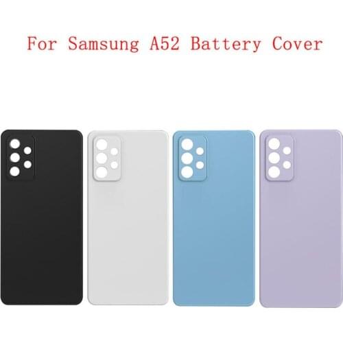 Battery Cover Rear Door Panel Housing Back Case For Samsung A52 Battery Cover with Camera Lens Replacement Part