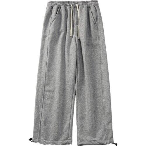 Summer Mens Loose Pants Korean Style Trend Of Large Size Nine Points Sports Elastic Waist Pants Autumn Color -40