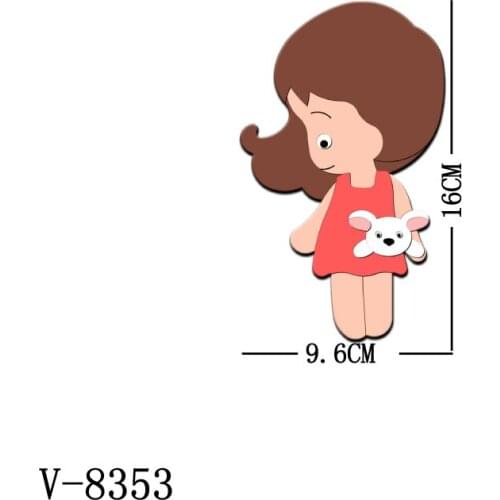 New girl Wooden Dies Cutting Dies Scrapbooking /Multiple Sizes /V-8353