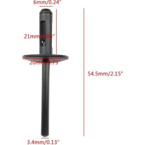 50LC 100PCS Plastic Car Rivets Auto Door Bumper Fasteners for X1 X5 X6 X3 Series Car