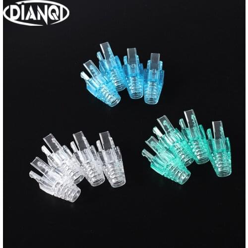 RJ-45 CAT6 CAT5e Adapter Cap Ethernet Network Cable Connector Plugs RJ45 Caps Cat 5 CAT6 protective sleeve multicolour