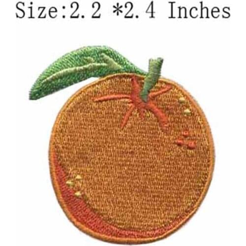 Tangerine 2.2"wide embroidery patch for feltro para artesanato/bordadas/stussy t shirt