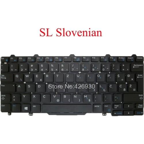 SL Keyboard For DELL For Latitude 7350 E5250 E5270 E7250 E7270 E7450 E7470 3160 3150 SL Slovenian SG-63200-2YA 0N26Y7 N26Y7