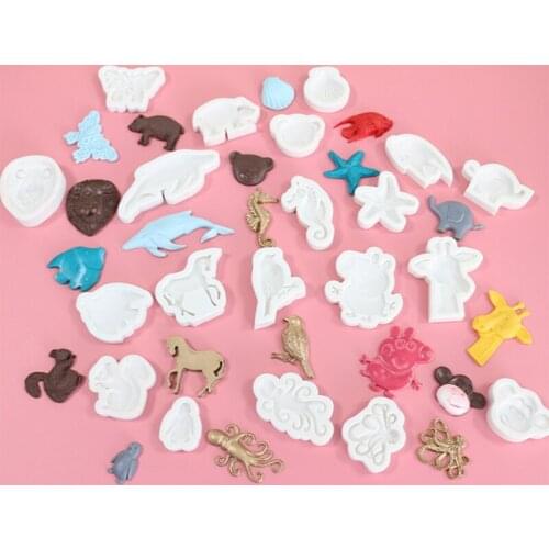 Special offer product twenty piece set animal marine series lion bear bear bird octopus butterfly 3D silicone fondant mold
