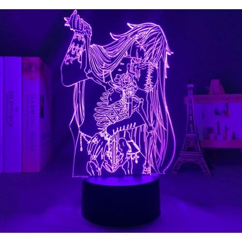 Manga Led Light Black Butler Undertaker for Bedroom Decor Night Light Gift Acrylic Anime 3d Lamp Black Butler Room Decor