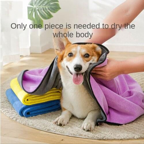 Dogs Nano Fiber Clean Dry Baths Towel Cats Absorbent Quick-drying Towels Large Thick Bath Towel for Teddy Pet Accessories