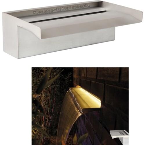 Stainless steel Waterfall water flow wall water curtain wall,garden water outlet waterfall,Water circulating landscape fountain