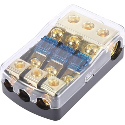X Autohaux Uxcell Car Fuse Holder Auto Fuse Distribution Block 60 Amp 2 Way 3 Way 4 Way Fusible Support For Auto Car Truck