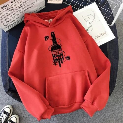 Funny Hoody The Screw Thread Cuff Hoodies Letter Hoodie Sweatshirt Women Loose Autumn Winter Hip Hop Streetwear Pullovers