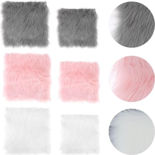 1pcs Nail Art (40*40cm ) Solid 3colors-Pink ,White,Grey,Soft False Animal Fur Take Pictures Equipment , Show For Nail Art