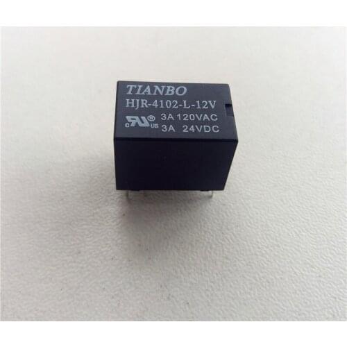 15pcs Relay HJR-4102-L-5V HJR-4102-L-12V HJR-4102-L-24V 120V 3A relay 6 pin relay 5V/12V/24VDC power relay