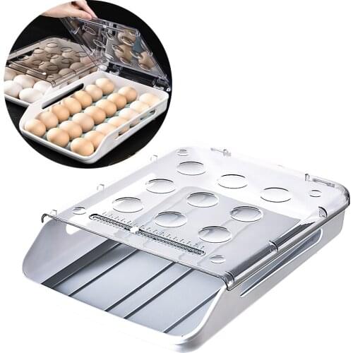 21 Grid Superimposable Egg Storage Box Egg Storage Container for Fridge Kitchen high-quality materials, safe and environmental