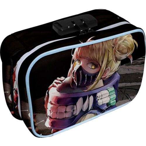 My Hero Academia Toga Himiko 3D Merch Oxford cloth 3D printing Deodorant Tobacco Bag Storage Bag Cosmetic Bag
