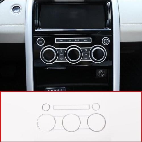 4x Aluminum Alloy Central Air Conditioning Volume Knob Ring Trim Accessory For Land Rover Discovery 5 L462 HSE Version 2017-2020