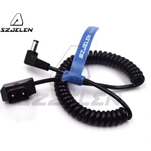 Power Tap D-Tap Male to Right Angle DC 5.5x2.5mm 12V Cable for DSLR Rig Power V-Mount Anton Battery
