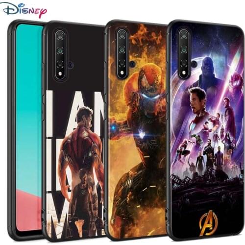 Black Soft Cover Iron Man Marvel Avengers For Huawei Nova 8 7 6 SE 5T 7i 5i 5Z 5 4 4E 3 3i 3E 2i Pro Phone Case