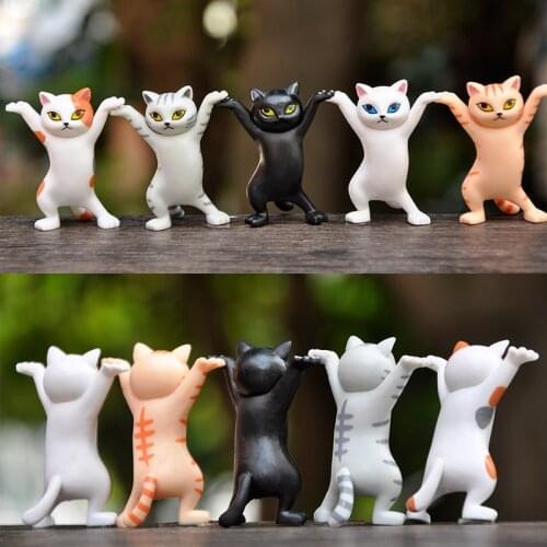 Cat pen holder black cat without coffin bracket Kids Funny Cat Pen Holder Kids Adult Doll Toy Gift Weightlifting Cat Pen holders