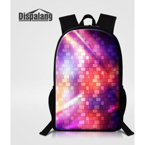 Dispalang Casual Kids School Bag 3D Shining Striped Printing Children Book Bag Teenager Schoolbags Lightweight Backpack Mochila