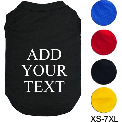 DIY Summer Customized Personalized Tanktops with Text Custom Dog Cat Pet Puppy Tee Shirt Tank Top Vest Apparels Clothes