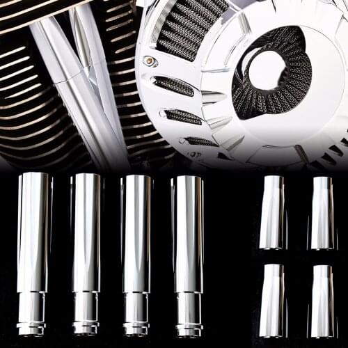 Chrome Pushrod Tube Covers Lower For Harley Touring Dyna Street Glide Road King Breakout Fatboy Twin Cam 1999-2017 Models