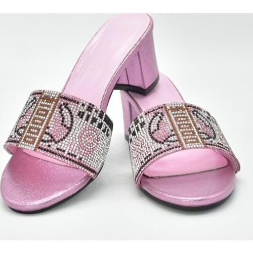 Italian Women Wedding Shoes Decorated with Rhinestone Nigerian Women Wedding High Heels Women Lady Pumps Wedding Shoes