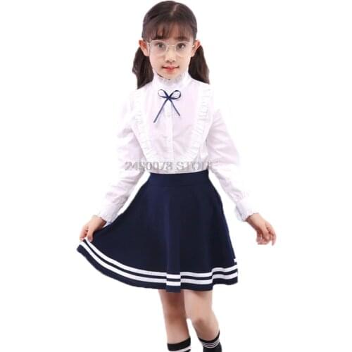 Summer Children Kids Girls Teenage Skirt Kids Girls School Uniform Pleated Side Zipper Scooter Skirt with Hidden Shorts 4-16Y