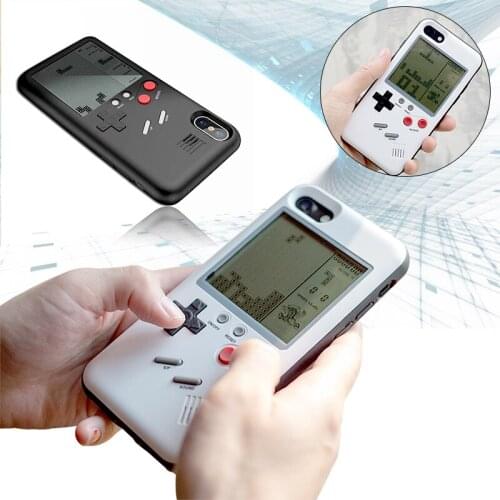 2018 Hot for Tetris Game Players Phone Case For Child Kid Gift For iPhone 7 8 6 6S Plus Handheld Console Cellphone Shell
