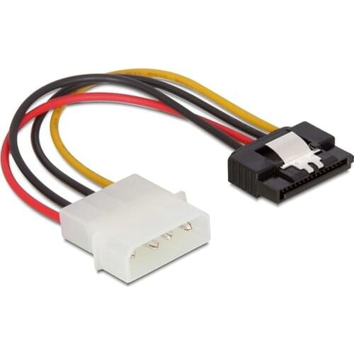 Molex 4 Pin IDE to SATA 15 Pin HDD Power Adapter Cable ,SATA 15pin with metal clip Power Cable