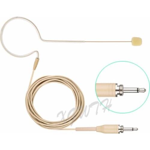 Single Earhook Omnidirectional Headset Head Mic Headworn 3.5mm Thread Screw Lock Head Microphone for Wireless System Transmitte
