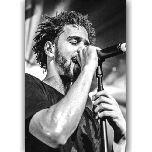 New J Cole Custom Rap Hip Hop Music Singer-Silk Art Poster Wall Sicker Decoration Gift