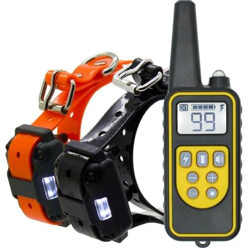 DOG CARE Dog Training Collar Rechargeable Dog Training Collar Rainproof Training Collar Long Remote Range Adjustable Levels Trai