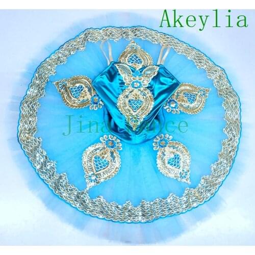 Blue bird classical pre- professional tutu child pancake platter performance tutus ballet ballerina stage costumes for girls
