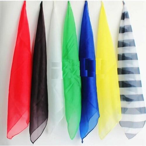 Silk Square Size 15*15cm Into Ultra-thin Silk Scarf Magic Silk Scarf Magic Props Magic Tricks Free Shipping YH211