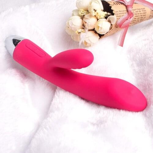 TRYSTA Silicone Rolling G Spot Vibrator Erotic 35 Frequency Dildo Rechargeable Rabbit Vibrator for Women Adult Toys