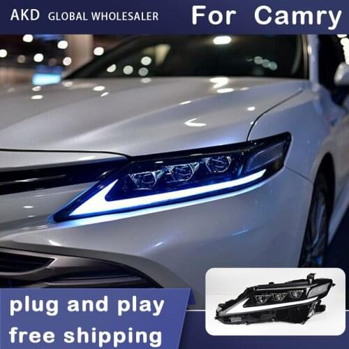 Car Styling Headlights for Toyota Camry G8 LED Headlight 2018-2021 Head Lamp DRL Signal Projector Lens Automotive Accessories