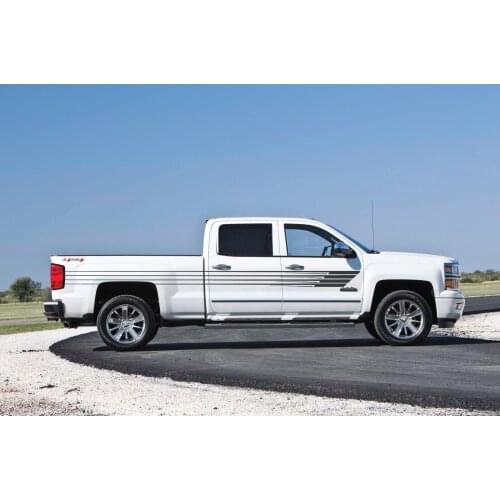 For 2xStripes Pick Up Pickup Truck Tapered Vinyl Decal Hood Graphic Reflective Van Car styling