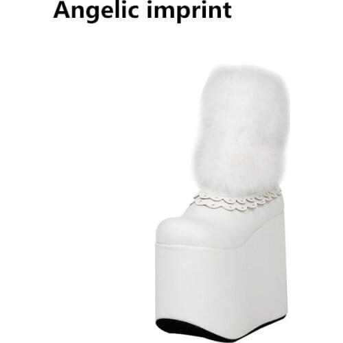 Angelic imprint mori girl Women platform shoes lady lolita ankle Boots woman princess super high trifle heels dress pumps 33-47