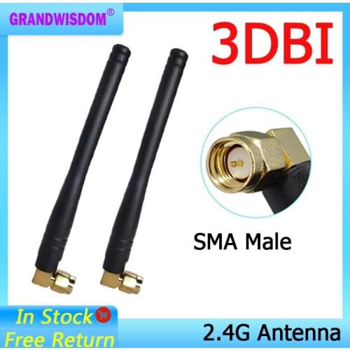 2.4GHz WIFI Antenna 2dBi-3dbi Aerial SMA Male connector wi fi antena 2.4 ghz antenne wi-fi for Wireless Router antenas
