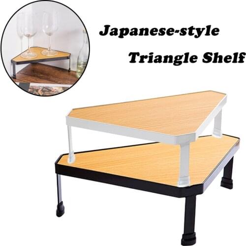 1pcs Multifunctional Triangle Iron Art Shelf Desktop Finishing Shelf Bathroom Toilet Kitchen Tea Set Storage Rack