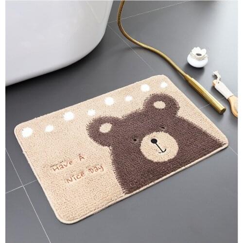 2pcs/lot Printing Bathroom Carpet Lovely Children Cartoon Floor Rugs Mat For Toilet Kitchen Door Rug For Decor Bathroom Carpet