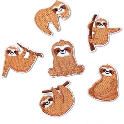 20pcs/lot Embroidery Patch Koala Otter Monkey Tree Animal Clothing Decoration Sewing Accessories Iron Sticker Craft Diy Applique