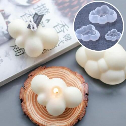 3D Cloud Shape Soap Candle Molds Chocolate Candy Silicone Mold Mousse Fondant Ice Cube Pudding Baking Cake Decoration Tool
