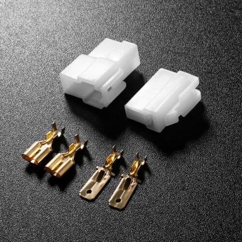 5pcs Universal T-Type 2 Pin DC Power Male Female Connector Plug for VHF/UHF Yaesu Radio Cable Vehicular Radio Walkie Talkie