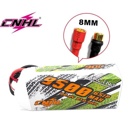 CNHL Racing Series 9500MAH 22.2V 6S 90C Lipo Battery For RC Car With 8mm Bullet Plug