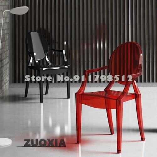 Acrylic stool crystal chair transparent plastic chair devil ghost chair nordic dining chair creative net red makeup chair