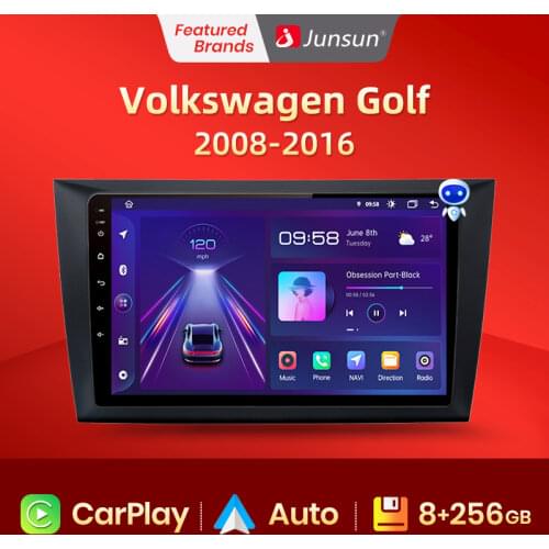 Junsun V1 Android 10.0 CarPlay Car Radio Multimedia Video Player Auto Stereo GPS For Volkswagen Golf 6 2008 - 2016 2 din dvd