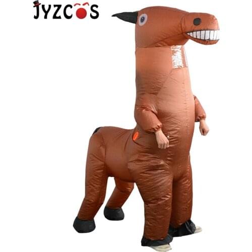 JYZCOS Halloween Unicorn Inflatable Cpstume Adult Giggle Active Horse for Men Women Christmas Prom Party Costumes Cosplay Anime
