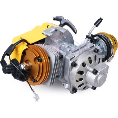 49CC Engine Aluminum Pull Start 15MM Carburetor CNC head Air filter Mini Moto Pocket ATV Quad Buggy Dirt Pit Bike Gold